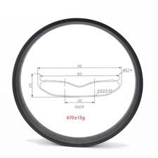 Cerchio in carbonio 26 Snow