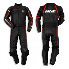 DUCATI Tuta in Pelle da Motociclista Pelle da Motociclista Giacca Pantaloni CE