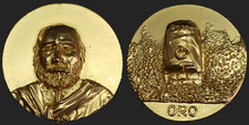 Medaglia artigianale placcata