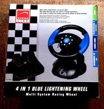 Volante + Pedaliera - PS2-PC-Xbox- GameCube- USB - Speed Link Blue Lightening