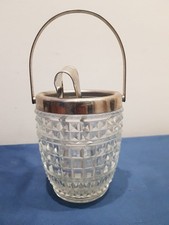 Secchiello In Cristallo Per Ghiaccio Vintage Anni 70 Cocktail Amaro Whisky 