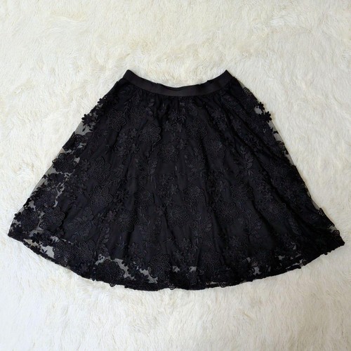 Gonna pizzo tulle ricamato - gonna,