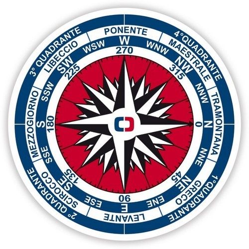 Rosa dei venti adesivo diam - dei,