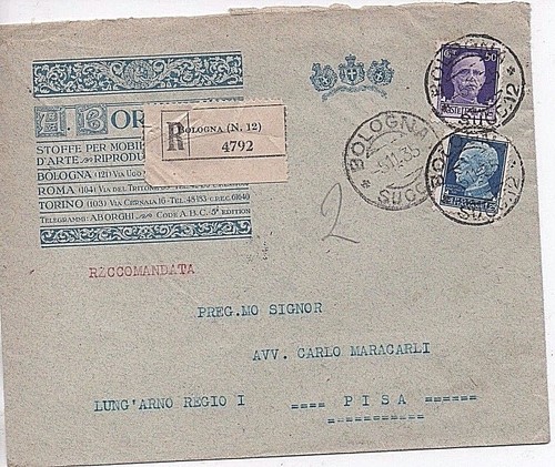 Italia 1935 raccomandata - italia,