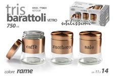 TRIS BARATTOLI VETRO COLOR