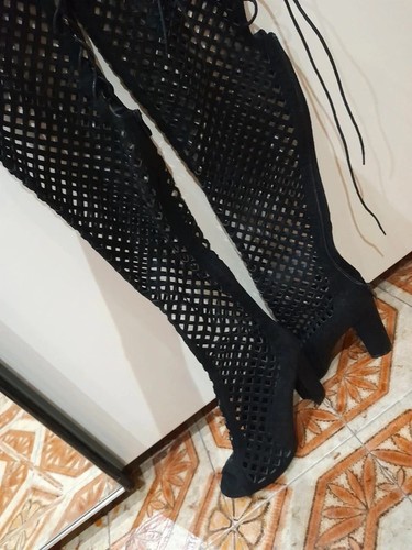 Fetish black boots fishnet - fetish,