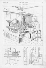 IL LINOTIPO stampa antica 1889