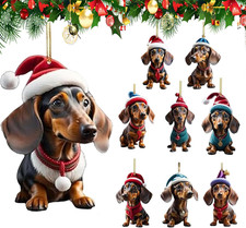 Decorazioni Albero Di Natale Bassotto 9 Pezzi, Bassotto Natale Bassotti Acrilico