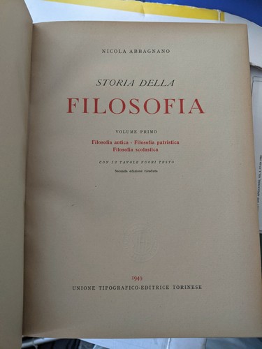Nicola abbagnano storia della - nicola,