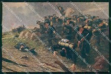 WW1 Militari Bersaglieri Avanti Savoia Campestrini Monte Nero cartolina KF5302