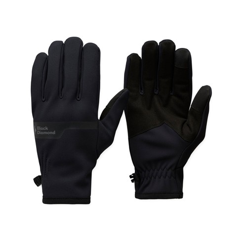 Guanti softshell uomo black - guanti,