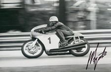 Giacomo Agostini foto firmata a mano MV Agusta 12x8 autografo MotoGP
