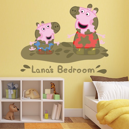 Adesivo murale peppa pig - adesivo,