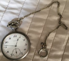 ANTICO  OROLOGIO DA TASCA ZENITH con catena originale. Diametro Quadrante 43 CM