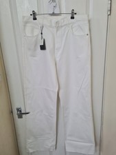 Jeans bianco vita alta Massimo