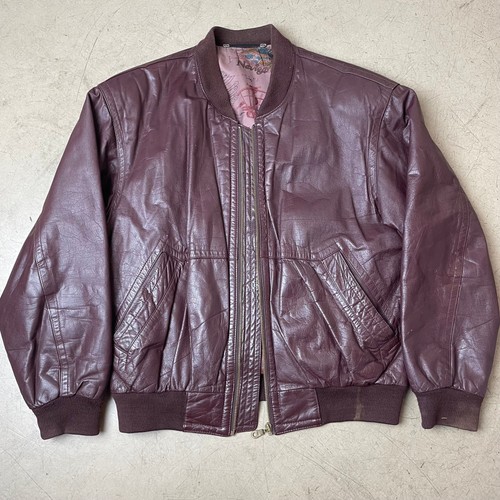 Bomber pelle rosso - in,