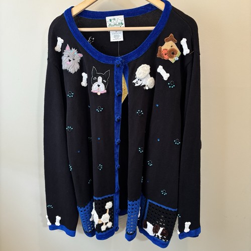 Maglione cardigan cane quacker - cane,