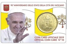 Coincard 50 CENTESIMI VATICANO  2019 n. 10  - Vatikan Vatican PAPA FRANCESCO