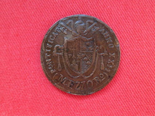 Mezzo baiocco 1822 xxii - mezzo,