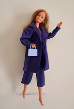 Outfit blu con accessori Vintage per Barbie e altre Fashion Dolls-NO DOLL