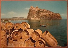 ISCHIA PONTE (Napoli) - IL CASTELLO ARAGONESE 1962 BARCHE RETI DA PESCA BARCA