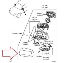 COVER SINISTRO FRECCIA NELLO SPECCHIO MITSUBISHI  PAJERO V80 USATO