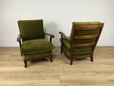 Coppia poltrone legno velluto verde Paolo Buffa anni 50’ vintage design