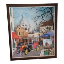 Quadro Parigi Rilievo 3D DIORAMA Montmartre Sacre Coeur Belle Epoque BOHEME 