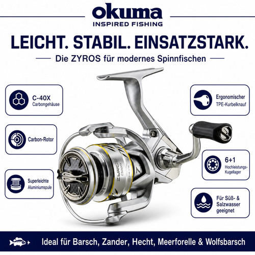 Okuma zyros spinning - zyros, reel