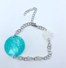 Bracciale Donna Verde Conchiglia Nuovo Bijoux Accessori Regalo Moda