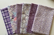 6 tagli tessuto americano color lavanda - cotone 100% N14