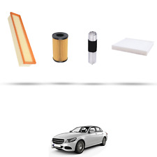 HOFFCAR Kit tagliando - 4 filtri per Mercedes Classe C (W205,S205,C205) 200 Blue