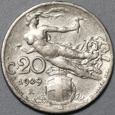 Moneta 20 Centesimi 1909