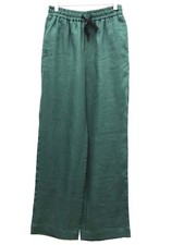 Zara Verde Lino Pantaloni con