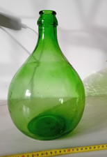 Damigiana di vetro verde 5 litri forma bottiglione vintage vaso da terra