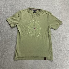 T-shirt uomo Tommy Hilfiger manica corta taglia M regular retrò classico logo 24616 verde