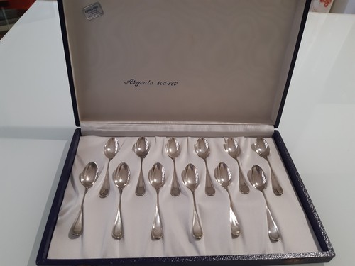 Set cucchiaini argento 800 - 12,
