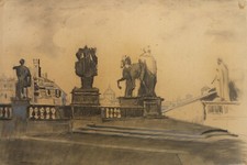 Giuseppe AMISANI (Mede Lomellina 1879– Portofino 1941) Dall'alto dei tetti 43x63