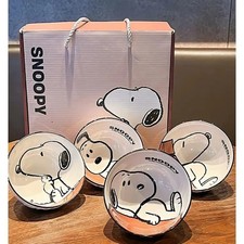 Snoopy Ciotola Stoviglie Set L Piatto The Peanuts Bambini Cucina Idea Regalo NUOVO