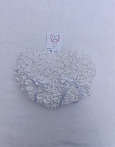 Cuscino porta fedi cuore in - fedi,