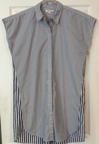 Abito camicia blu righe con - a,