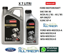 7 LITRI LT OLIO MOTORE ORIGINALE FORD MOTORCRAFT 5W30 LT.5 TANICA ACEA A1 A5 B5