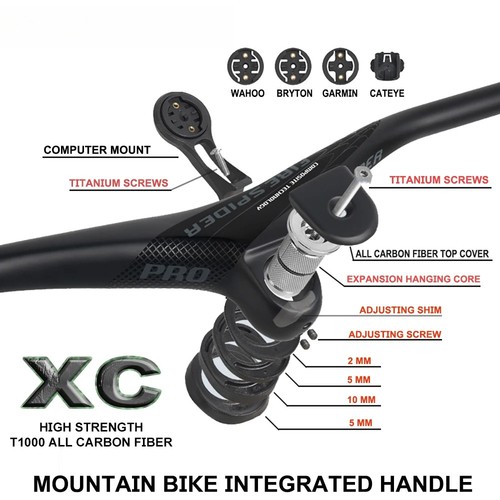 Manubrio mtb fibra di - manubrio,