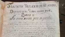 Manoscritto trattato tractatus