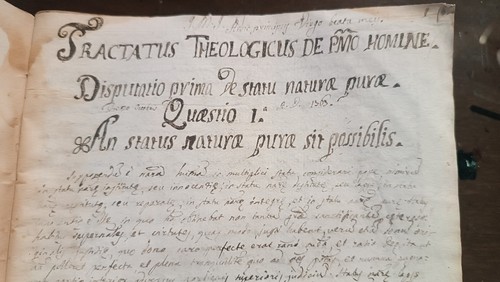 Manoscritto trattato tractatus