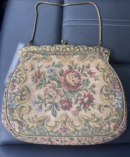 Borsa arazzo vintage metà - arazzo,