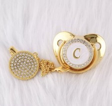 Ciuccio personalizzato con Iniziale e catenella