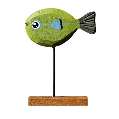 Statua pesce legno - di, in
