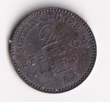germania stati - Saxe-Weimar-Eisenach-2 pfennigs 1858- Charles-Alexandre