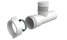 BONOMINI CANOTTO VALVOLA IMMISSIONE ARIA AIRPIPE D40 140mm IN ABS BIANCO